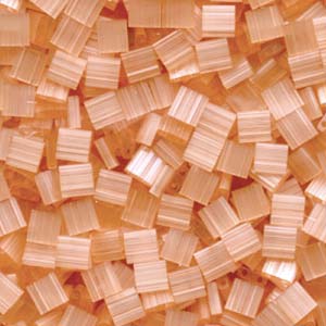 Silk Pale Light Coral Miyuki Tila Seed Beads - Full Cut