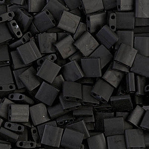 Matte Black Miyuki Tila Seed Beads - Full Cut