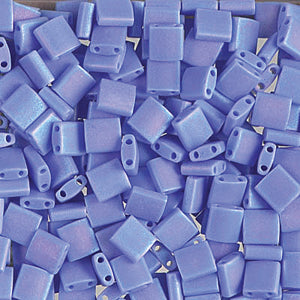 Matte Opaque Periwinkle AB Miyuki Tila Seed Beads - Full Cut