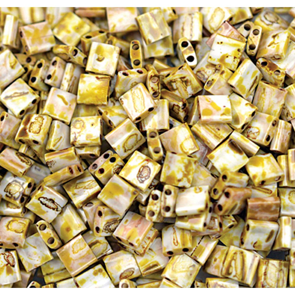 Picasso Canary Yellow Matte Miyuki Tila Seed Beads - Full Cut