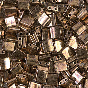 Dark Bronze Miyuki Tila Seed Beads - Full Cut