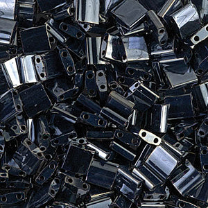 Light Gunmetal Miyuki Tila Seed Beads - Full Cut