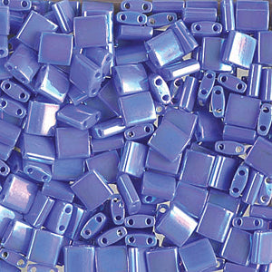 Opaque Periwinkle AB Miyuki Tila Seed Beads - Full Cut
