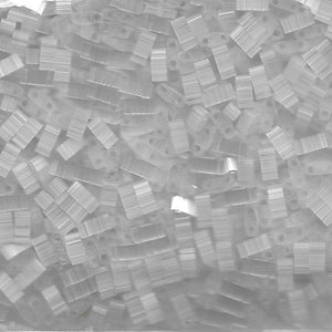 Crystal Silk Satin Miyuki Tila Seed Beads - Half Cut