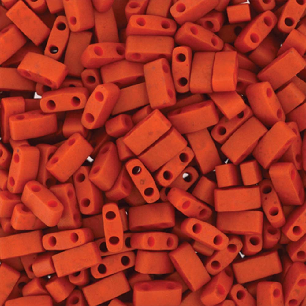 Burnt Sienna Miyuki Tila Seed Beads - Half Cut