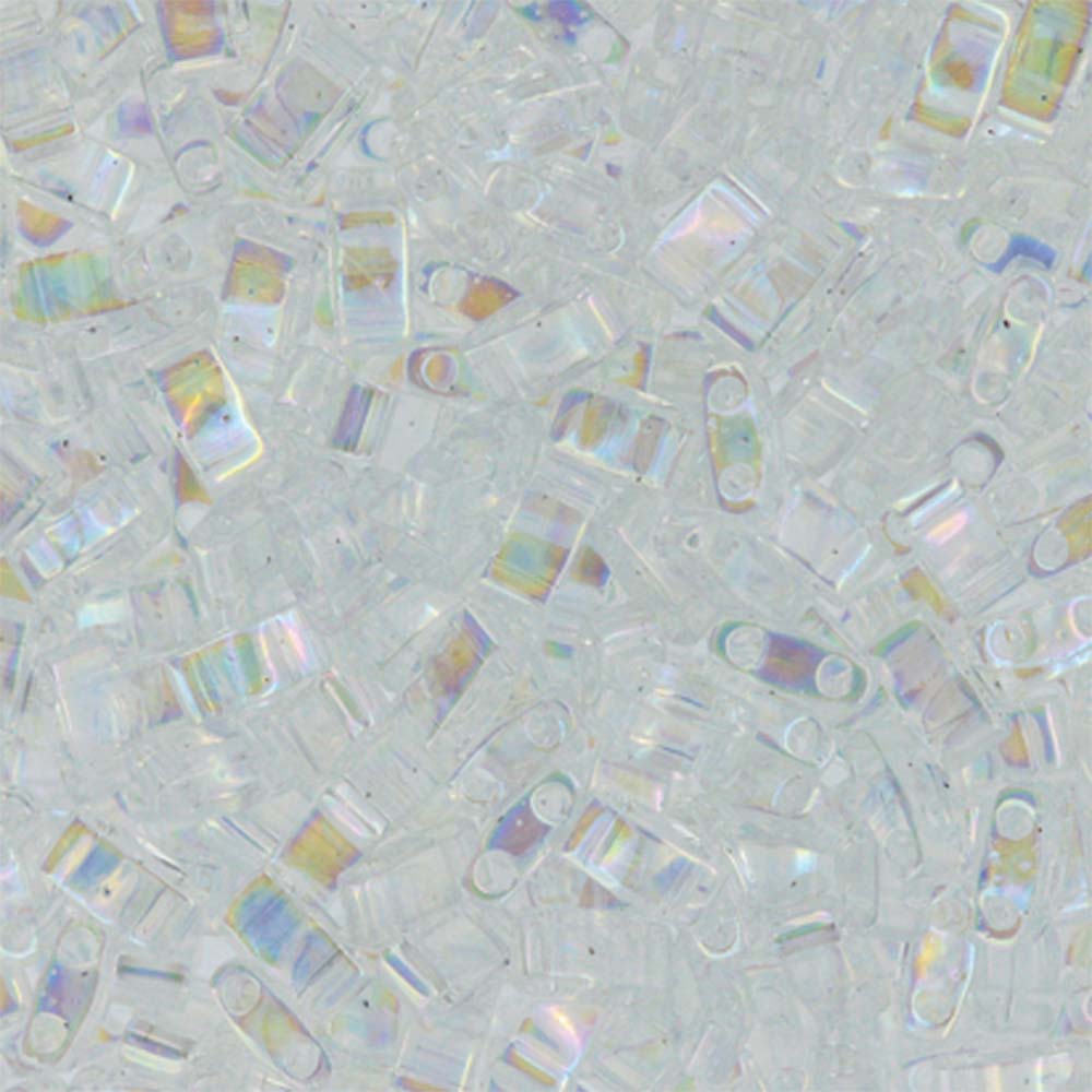 Crystal AB Miyuki Tila Seed Beads - Half Cut
