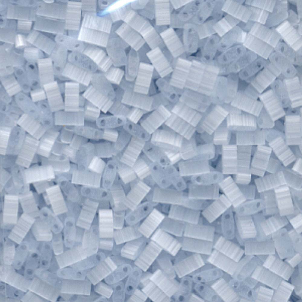 Silk Pale Light Blue Miyuki Tila Seed Beads - Half Cut