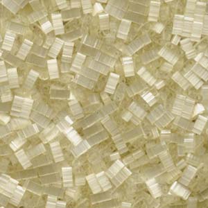 Silk Pale Light Yellow Miyuki Tila Seed Beads - Half Cut