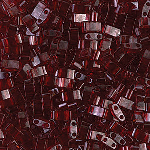 Garnet Gold Luster Miyuki Tila Seed Beads - Half Cut