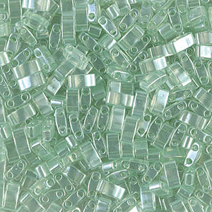 Seafoam Luster Miyuki Tila Seed Beads - Half Cut