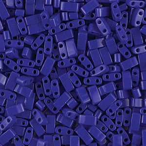 Opaque Cobalt Miyuki Tila Seed Beads - Half Cut