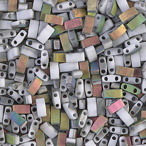 Labrador Vitrail Matte Miyuki Tila Seed Beads - Half Cut