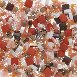 Mix Sun Baked Miyuki Tila Seed Beads - Assorted Sizes
