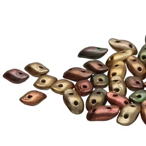 Crystal Orange Rainbow Wave Beads