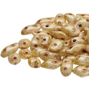 Chalk White Glaze Wave Beads