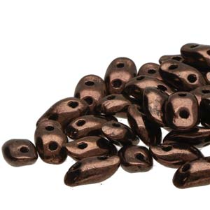 Jet Bronze Wave Beads