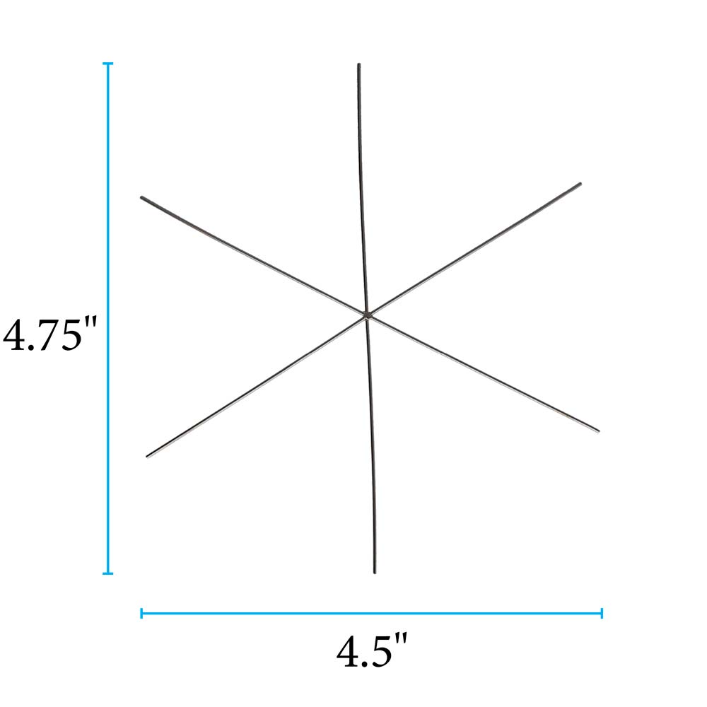 Snowflake Ornament Wire Form 4.5"