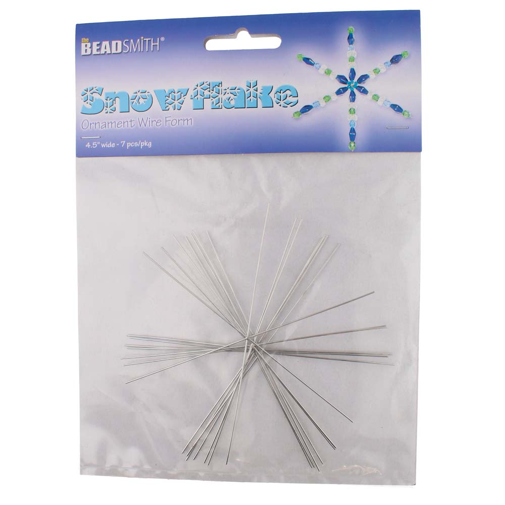Snowflake Ornament Wire Form 4.5"