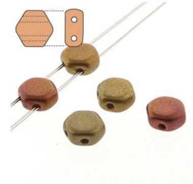 HONEYCOMB 6MM CRYSTAL DARK GOLD RAINBOW