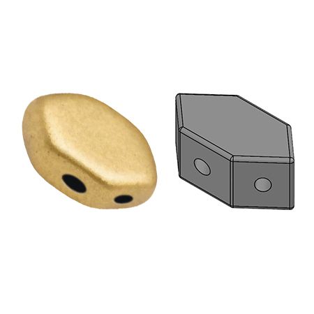 Light Gold Matte Paros par Puca Beads