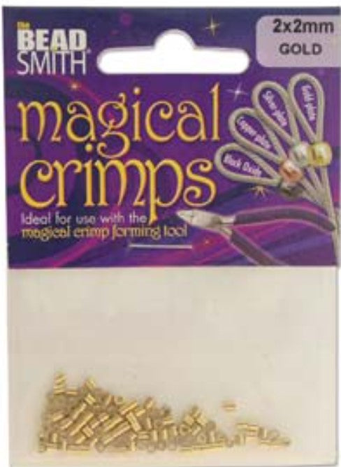 Magical Crimp Tube 2x2MM Gold Plate