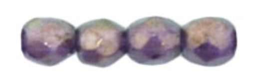 3MM Halo Regal Czech Glass Fire Polished Beads