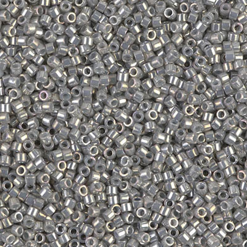 Duracoat Galvanized Gray Luster Miyuki Delica Beads 11/0