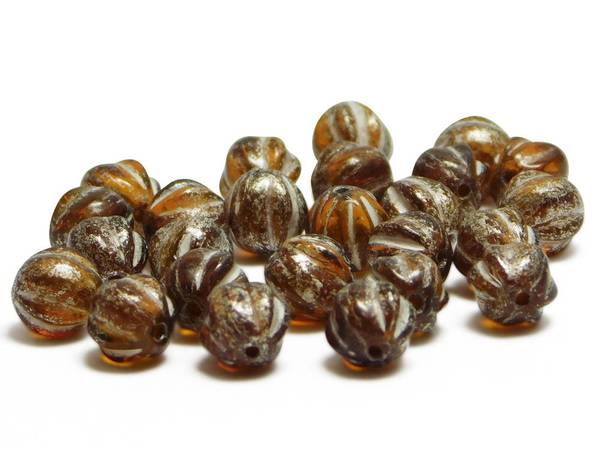 6mm Melon Amber with Mercury