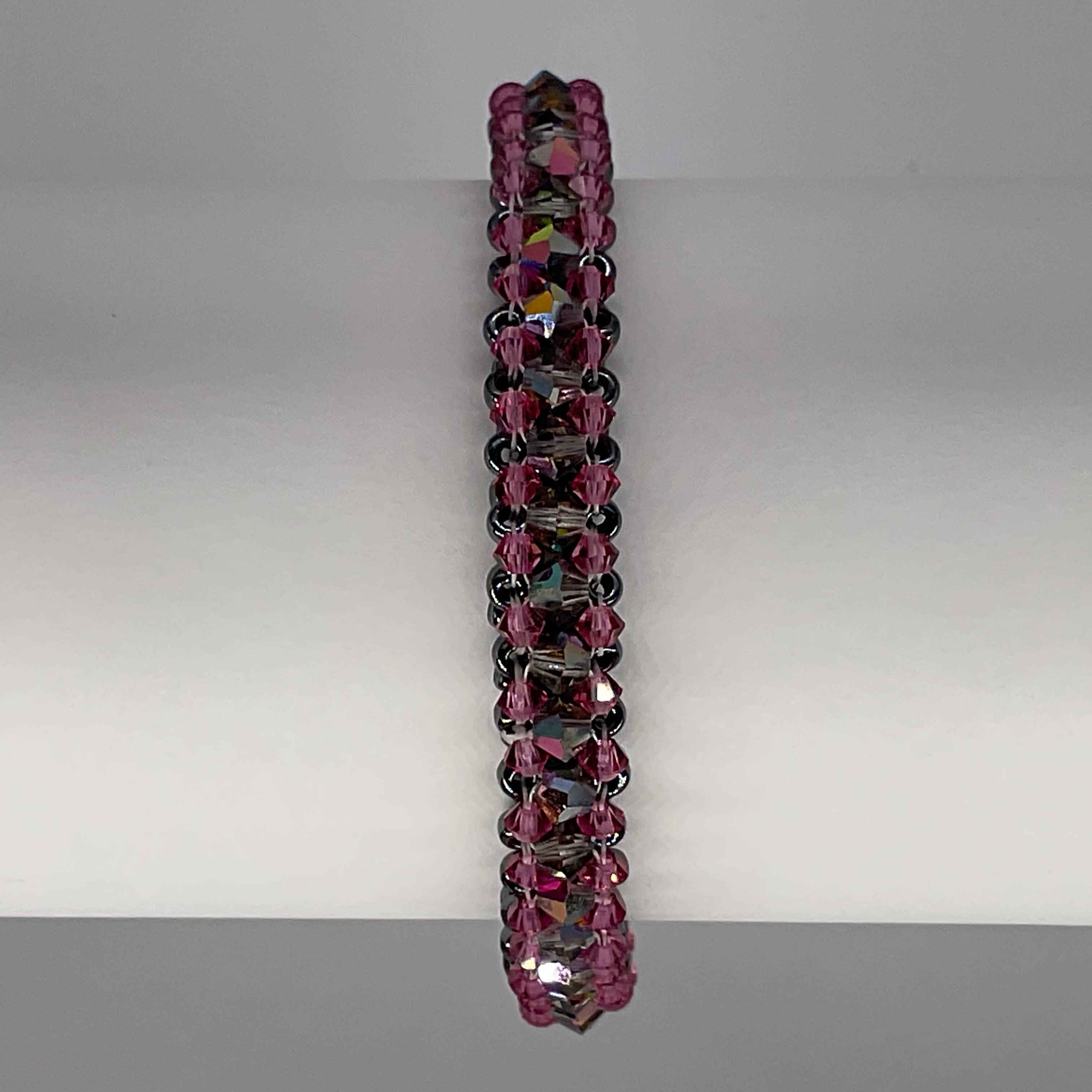 Pink and Silver Bangle