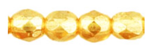 3MM Luster Topaz Czech Glass Fire Polished Beads