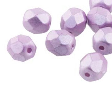 4MM Pastel Light Rose Czech Glass Fire Polished Beads