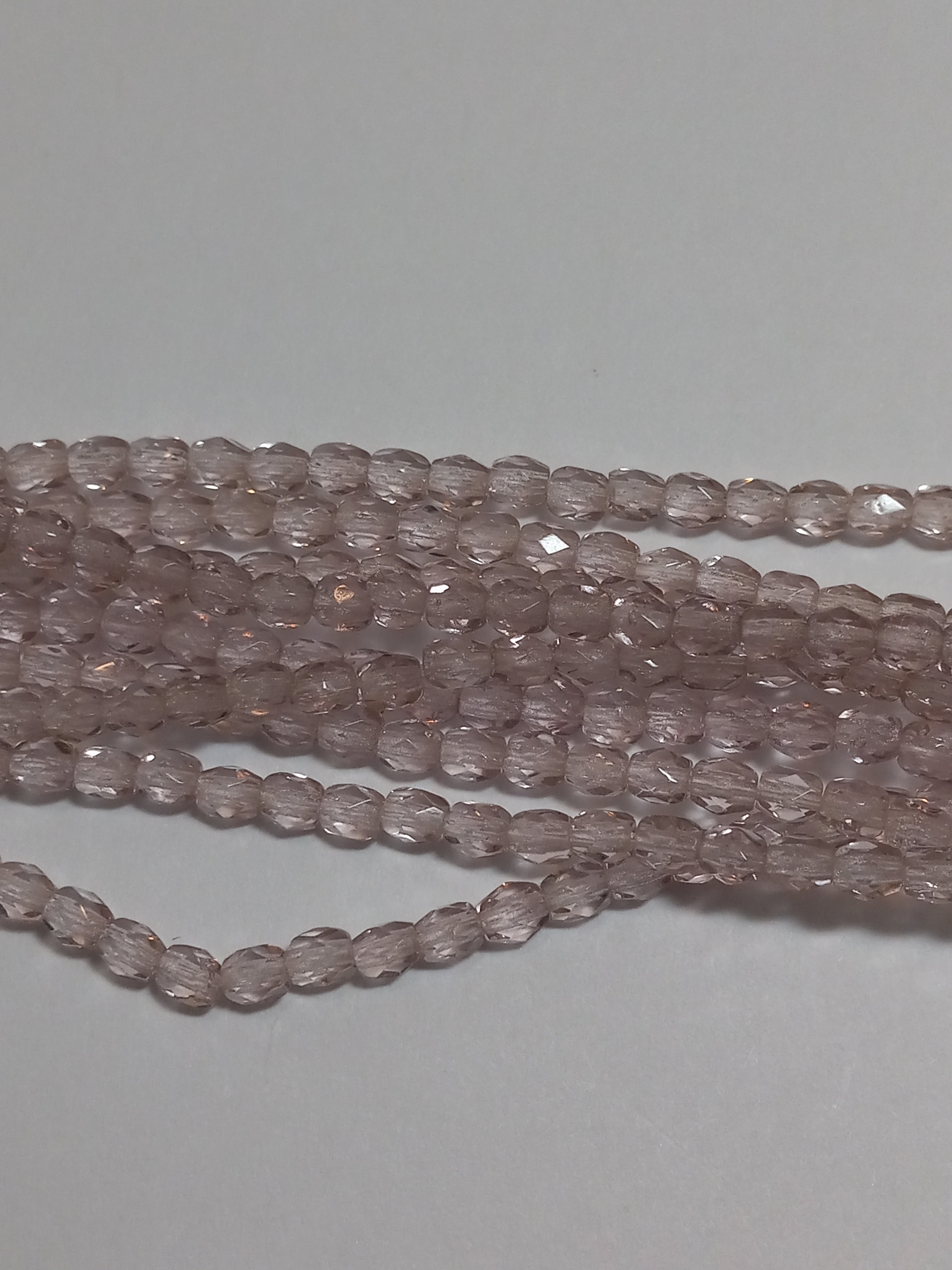 3MM Light Violet Czech Glass Fire Polished Beads