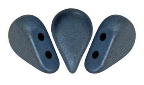 Metallic Matte Dark Blue Amos par Puca Beads