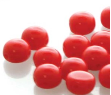 6mm Red Candy Beads