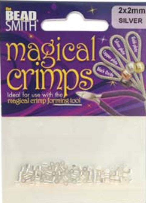 Magical Crimp Tube 2x2MM Silver Plate