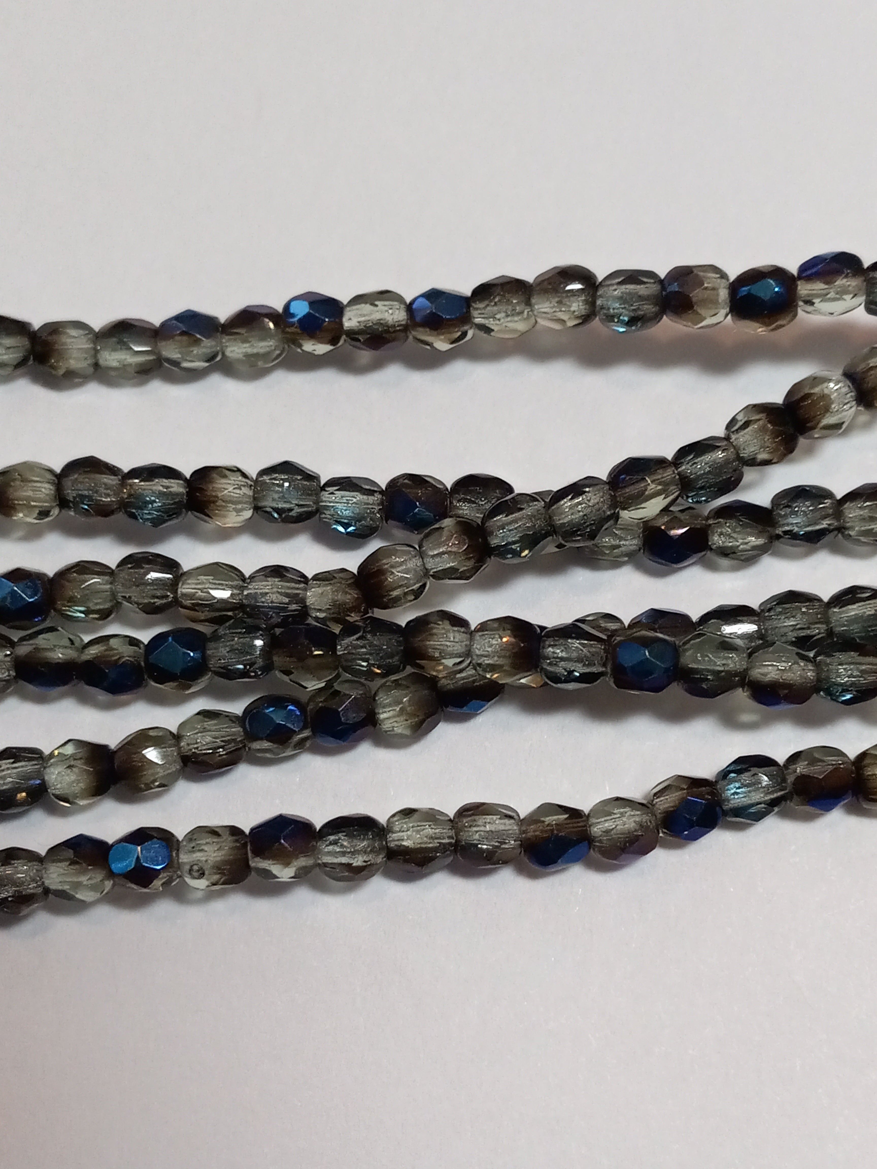 3MM Black Diamond Zarit Czech Glass Fire Polished Beads