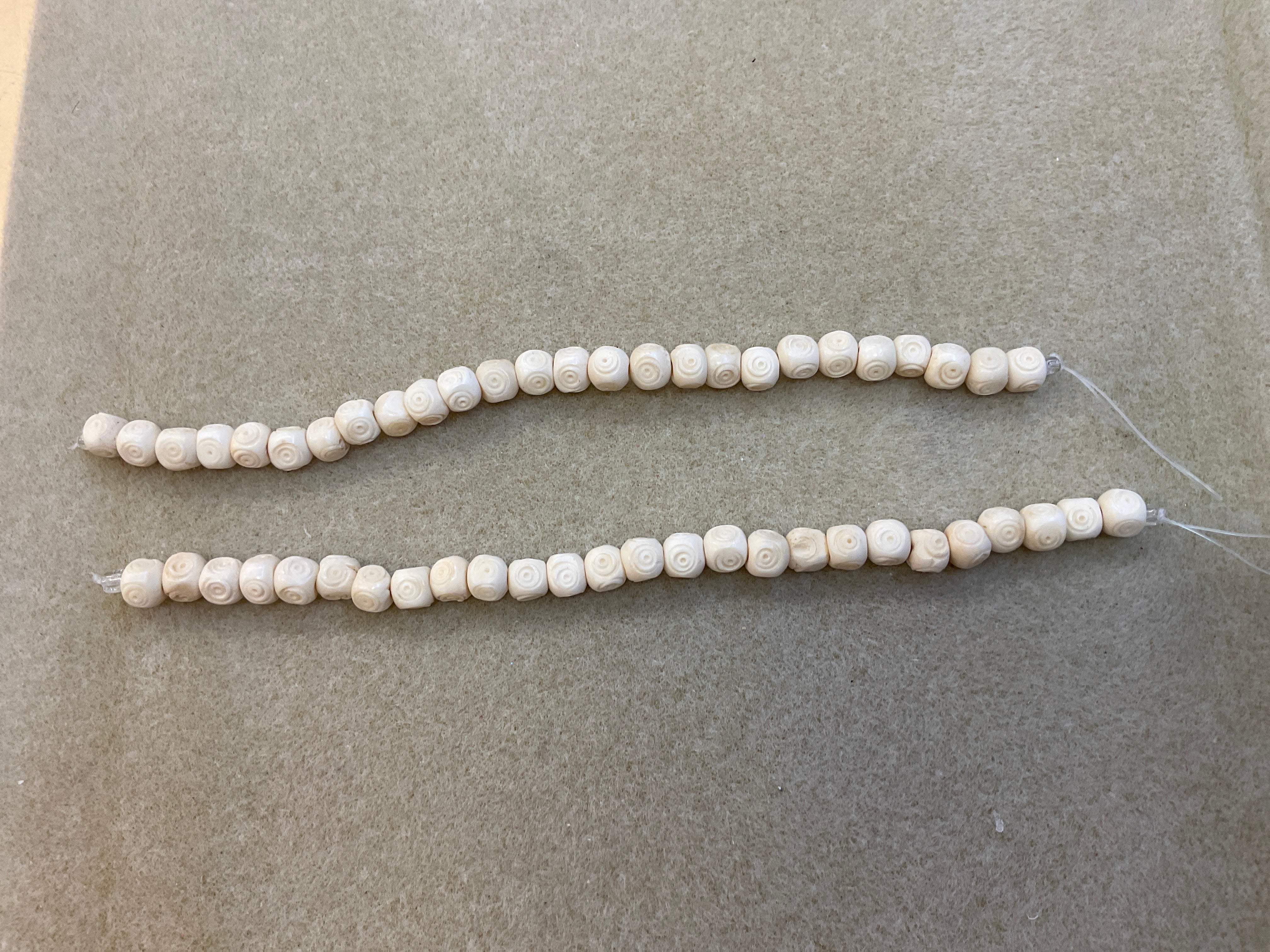 Bone Beads Rounded Square