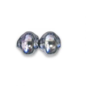 8mm Czech Glass Snail Baroque Pearls Light Amethyst Iris