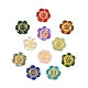 Glass Flowers Golden Metal Enlaced #15 pcs