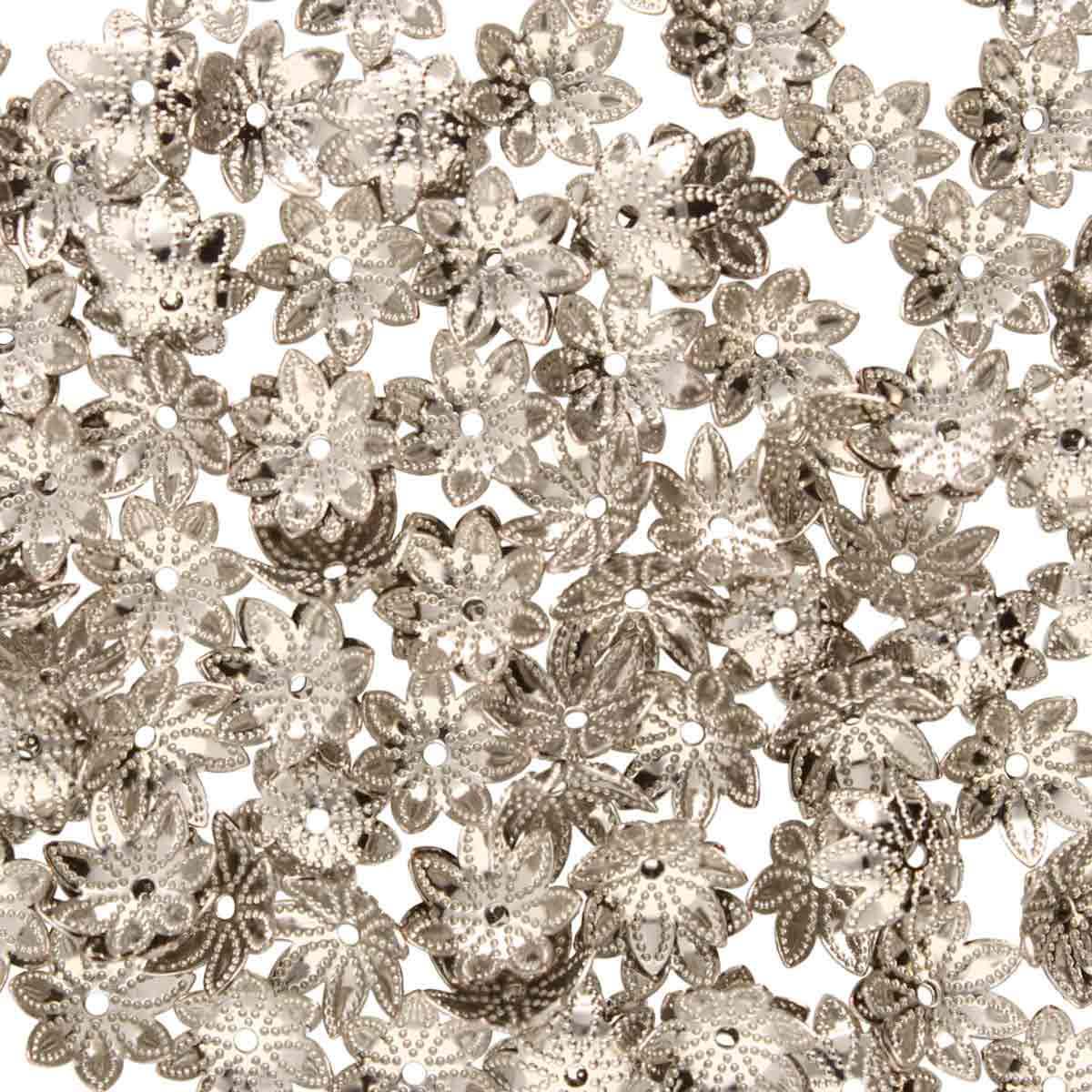 BEAD CAP 9MM NICKEL PLATE #24