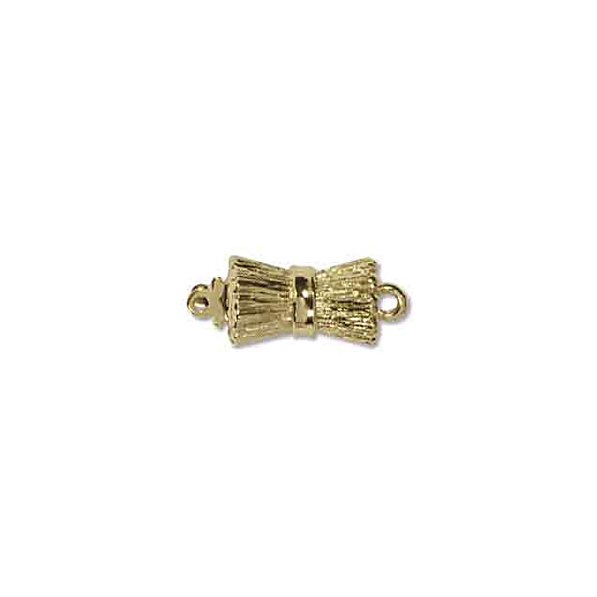 CLSP46 Elegant Elements 1 Strand Barrel Clasp - Rhodium