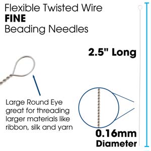 Flexible Twisted Wire Beading Needles