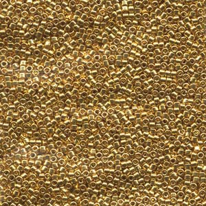 Photo of Gold 24K Plated Miyuki Delica Beads 10/0