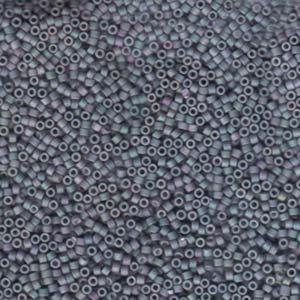 Photo of Delcia Matte Metallic Blue Slate AB Miyuki Delica Beads 11/0