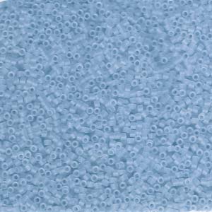 Photo of Matte Transparent Ocean Blue Miyuki Delica Beads 11/0