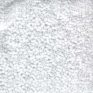 Photo of Opaque Chalk White Miyuki Delica Beads 10/0