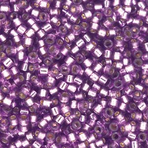 Photo of Silver-Lined Duracoat Lilac Miyuki Delica Beads 11/0