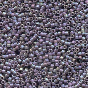 Photo of Frosted Opaque Glaze Rainbow Grape Miyuki Delica Beads 11/0