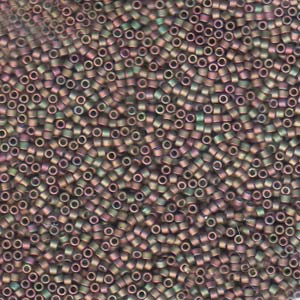 Photo of Matte Metallic Green/Pink Miyuki Delica Beads 10/0