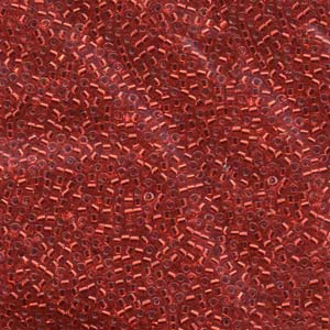Photo of Silver-Lined Red Dyed Miyuki Delica Beads 10/0